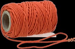 Spool of warm terracotta wool yarn